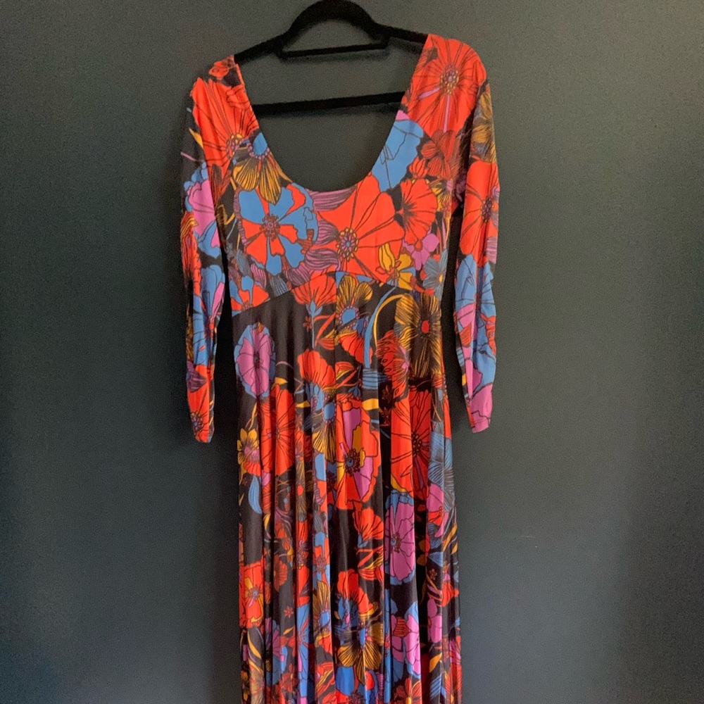 NWT boho Free People scoop neck floral dress
